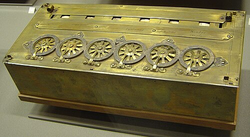 Pascaline, premier calculateur mécanique crééer par Blaise Pascal en 1642
